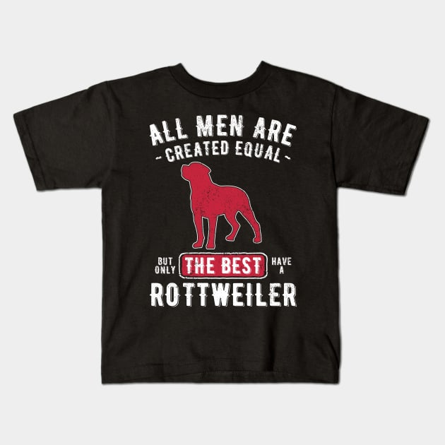 Rottweiler Dog Lover Rottweiler Dad Kids T-Shirt by zeno27